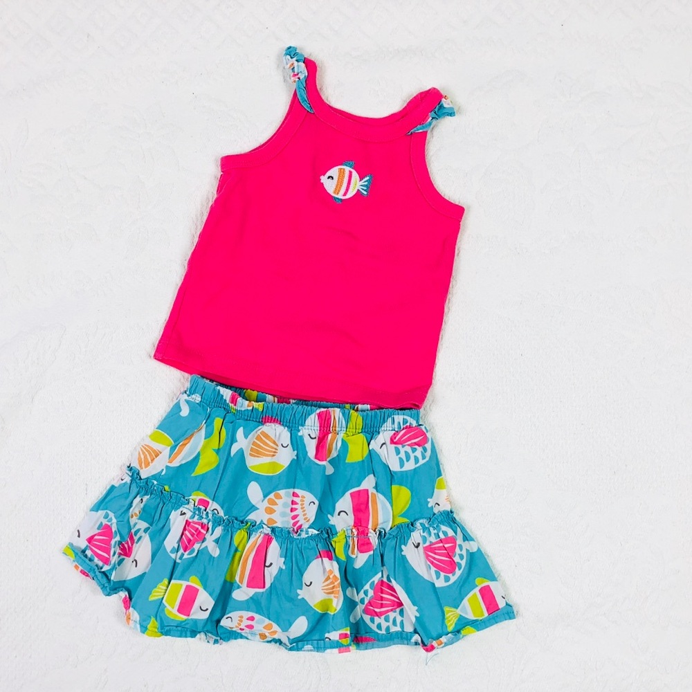 🚫SOLD🚫 Carter’s 24 mos 2-piece tank & skirt - Picture 1 of 5